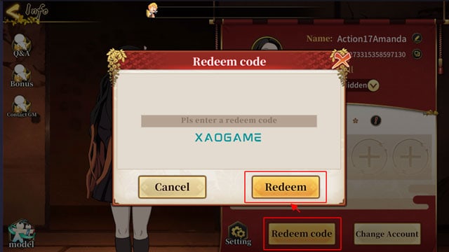 How to redeem code in Rage of Demon King