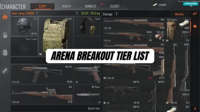 Arena Breakout Weapons Tier List